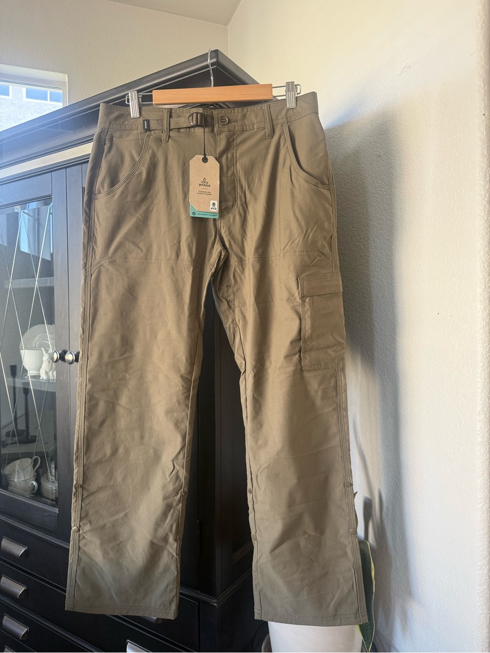 Prana Men's Cargo Pants in Olive Brown
